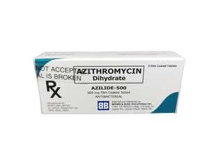 AZILIDE 500MG FC TAB 3S – RBCJ Pharmacy