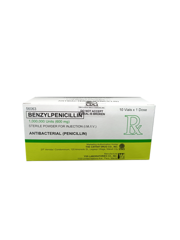 BENZYL PENICILLIN SODIUM1M PWDR VIAL 10S