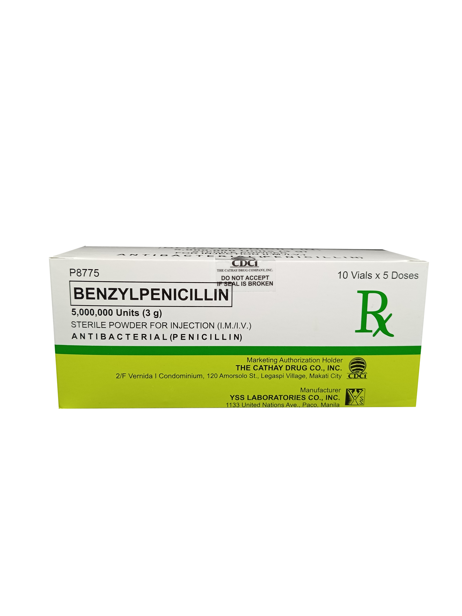 BENZYL PENICILLIN SODIUM5M PWDR VIAL 10S