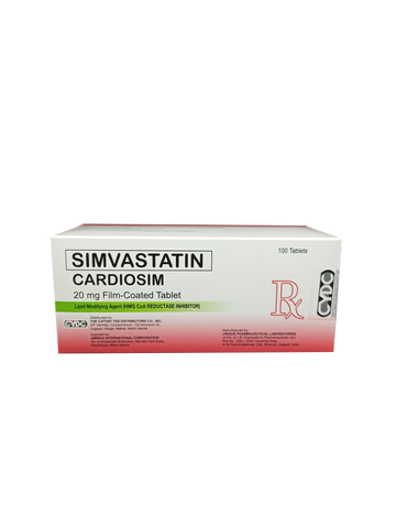 CARDIOSIM 20MG TAB 100S