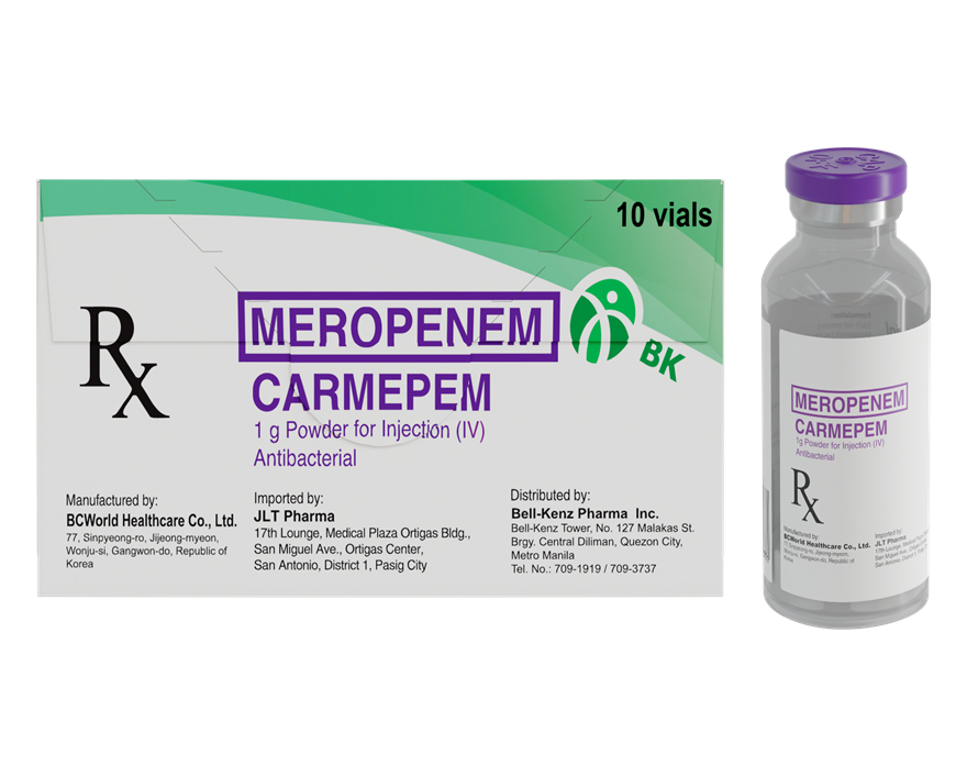 CARMEPEM 1G PWDR FOR IV INJ VIAL 10S
