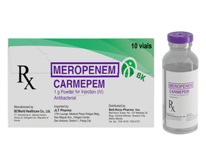 CARMEPEM 1G PWDR FOR IV INJ VIAL 10S