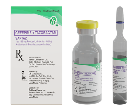 SAPTAZ 1G/125MG PWDR FOR INJ VIAL 1S