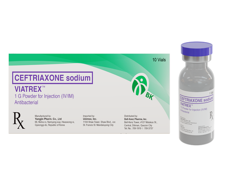 VIATREX 1G PWDR FOR INJ VIAL 10S