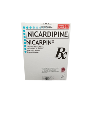NICARPIN 10MG/10ML SOLFOR IV INF AMP 10S
