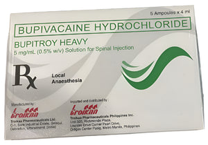 BUPITROY HEAVY5MG/ML SOLSPINALINJ AMP 5S