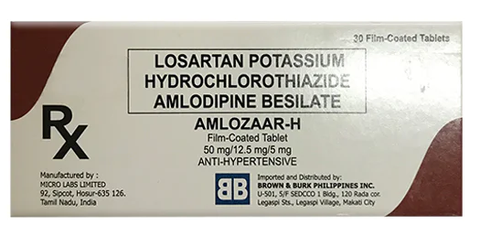AMLOZAAR-H 50MG/12.5MG/5MG TAB 30S