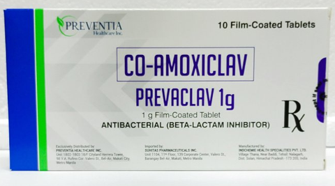 PREVACLAV 1G FC TAB 10S