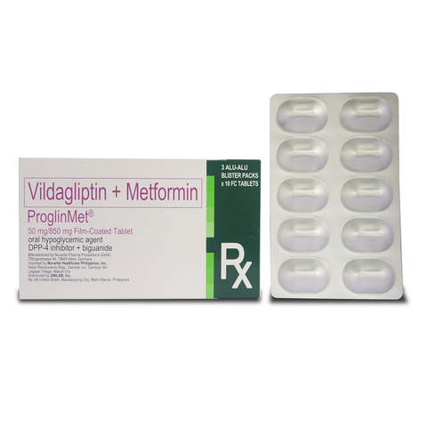 PROGLINMET 50/850MG FC TAB 30S