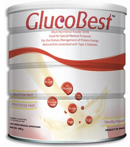GLUCOBEST VANILLA 400G PWDR CAN 1S