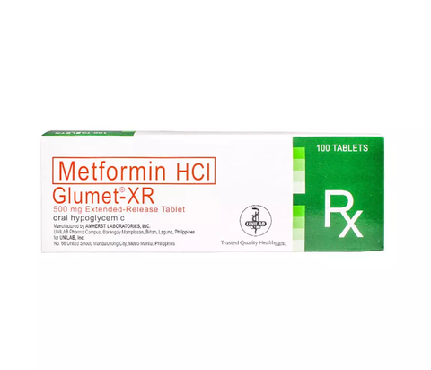 GLUMET 500MG XR TAB 100S