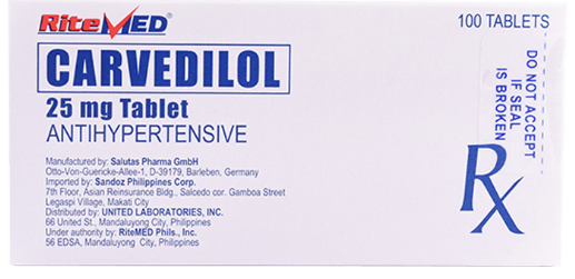 RM CARVEDILOL 25MG TAB 100S