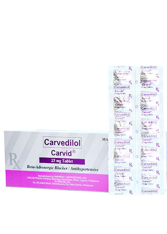 CARVID 25MG TAB 30S