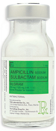 SILGRAM 375MG STERILE PWDRFORINJ VIAL 1S