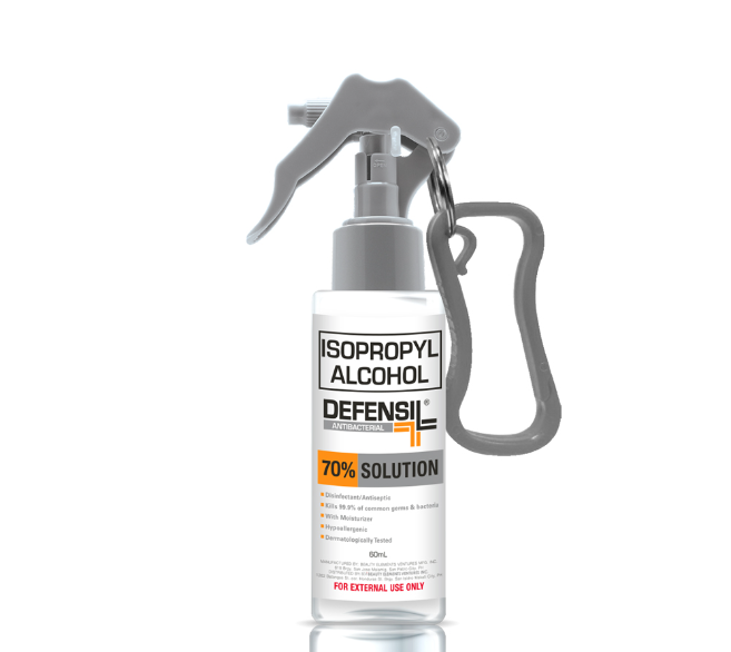 DEFENSIL ISOPROPYL 60ML 70%ALCSPRYBOT 1S