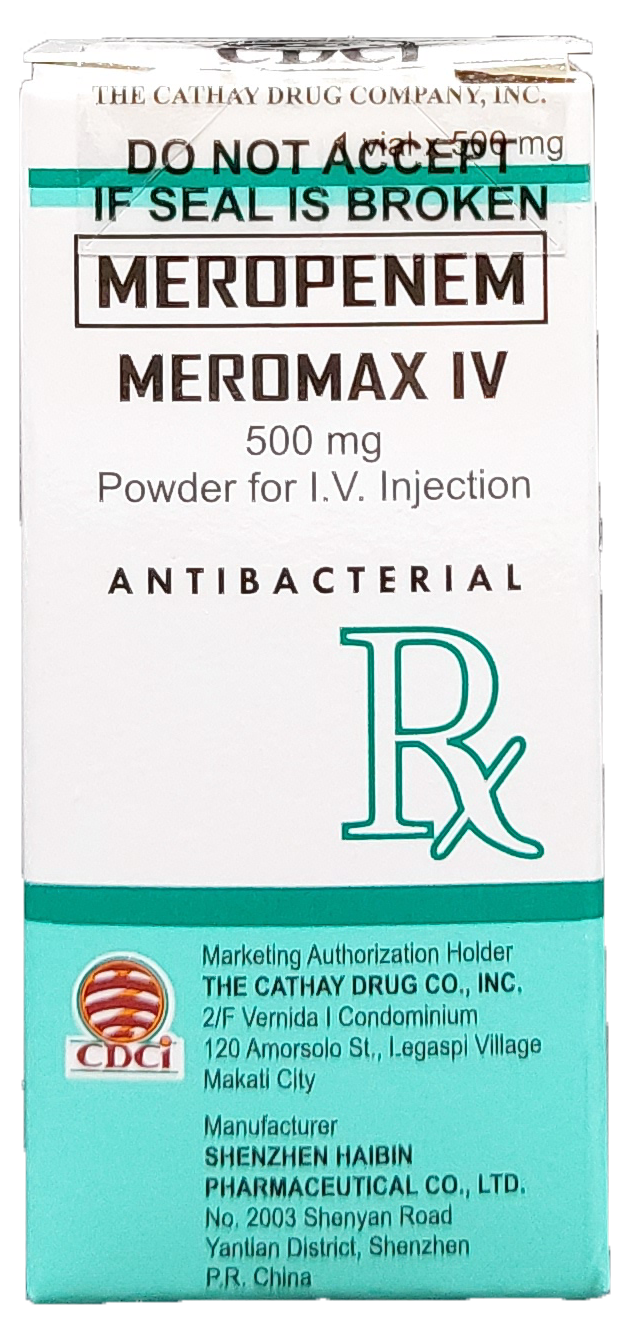 MEROMAX 500MG IV PWDR FOR INJ VIAL 1S