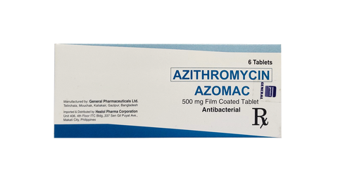 AZOMAC FC 500MG TAB 6S