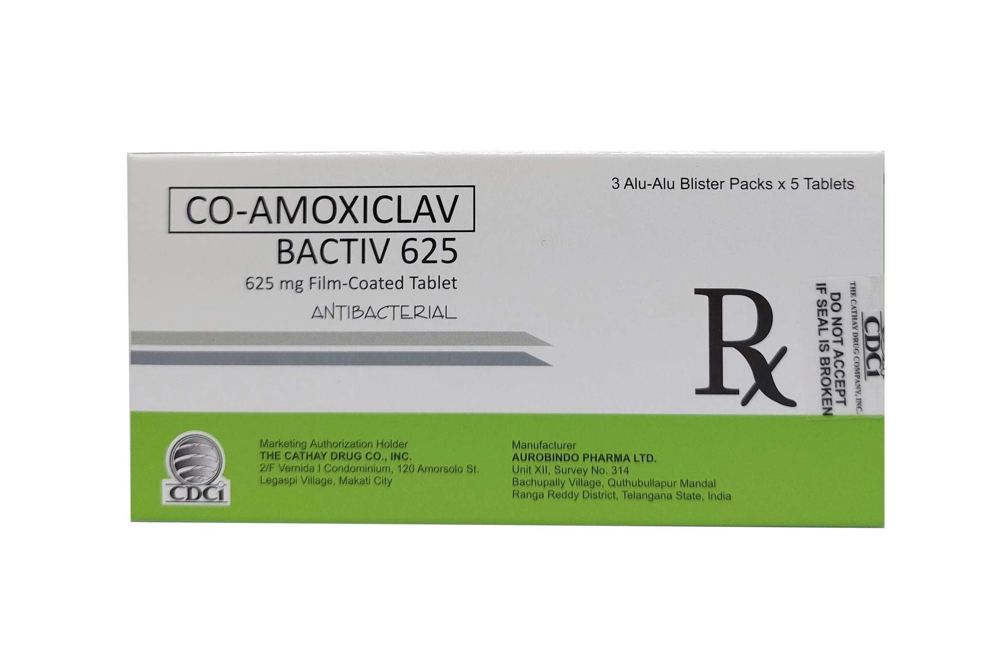 BACTIV 625MG TAB 15S