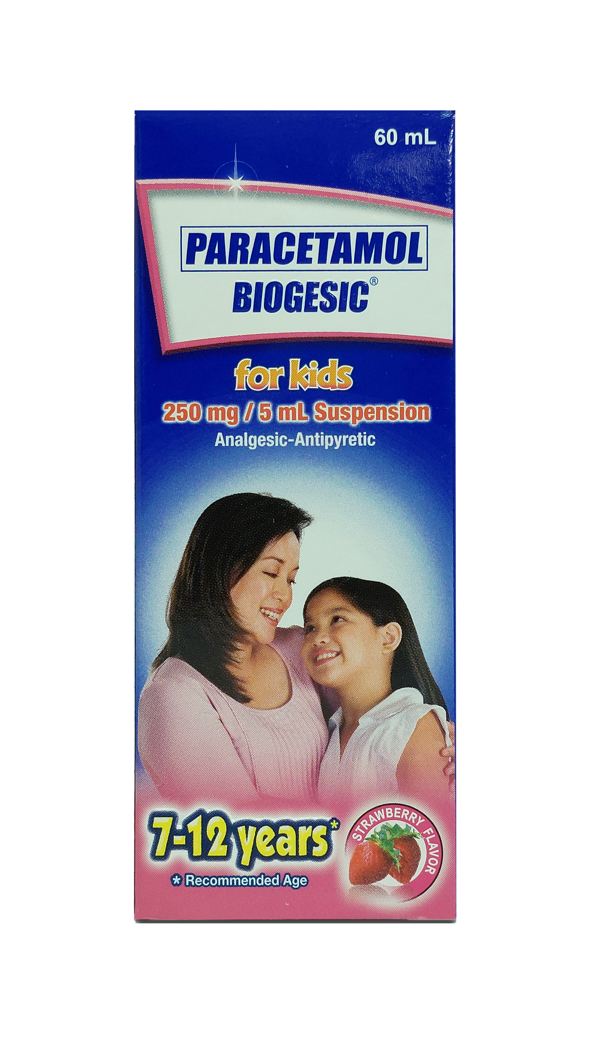 BIOGESIC STRWBERRY 250MG 60ML SUS BOT 1S