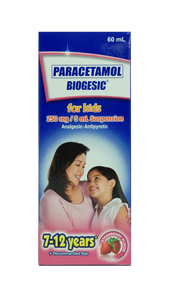 BIOGESIC STRWBERRY 250MG 60ML SUS BOT 1S