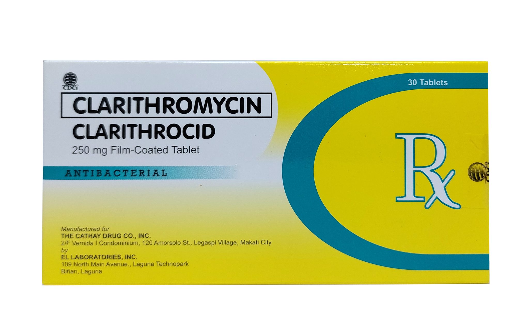 CLARITHROCID 250MG FC TAB 30S