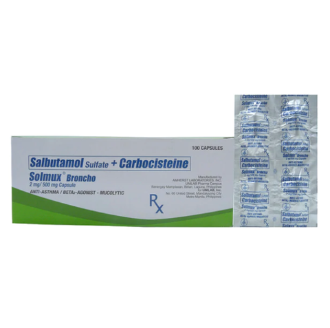 SOLMUX BRONCHO 2/500MG CAP 100S